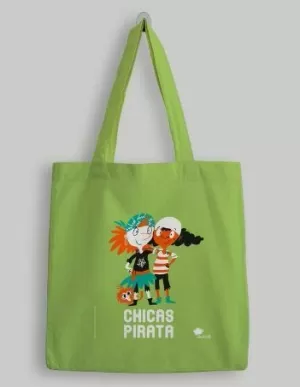 BOLSA DE TELA CHICAS PIRATA VERDE