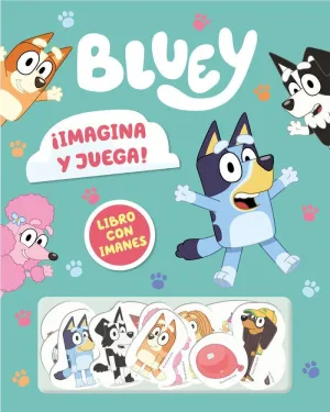 BLUEY LIBRO JUGUETE IMAGINA Y JUEGA LIBRO CON IMAN